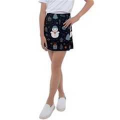 Snowman Christmas Kids  Tennis Skirt by Vaneshop