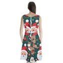 Christmas Santa Claus Sleeveless Waist Tie Chiffon Dress View2