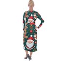 Christmas Santa Claus Velvet Maxi Wrap Dress View2