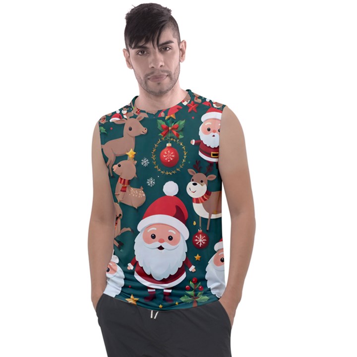 Christmas Santa Claus Men s Regular Tank Top