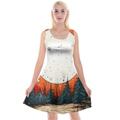 Moon Night Nature Dream Sky Reversible Velvet Sleeveless Dress by Vaneshop