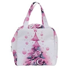 Winter Christmas Snow Xmas Tree Boxy Hand Bag by Vaneshop