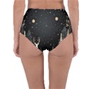 Christmas Winter Xmas Scene Nature Forest Tree Moon Reversible High-Waist Bikini Bottoms View4