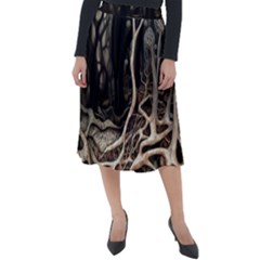 Tree Nature Landscape Forest Classic Velour Midi Skirt 