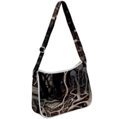 Tree Nature Landscape Forest Zip Up Shoulder Bag