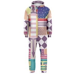 Abstract Shapes Colors Gradient Hooded Jumpsuit (men) by Vaneshop