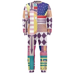 Abstract Shapes Colors Gradient Onepiece Jumpsuit (men) by Vaneshop