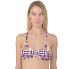 Abstract Shapes Colors Gradient Reversible Tri Bikini Top by Vaneshop