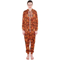 Floral Time In Peace And Love Hooded Jumpsuit (ladies)