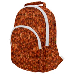 Floral Time In Peace And Love Rounded Multi Pocket Backpack by pepitasart