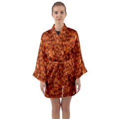 Floral Time In Peace And Love Long Sleeve Satin Kimono by pepitasart