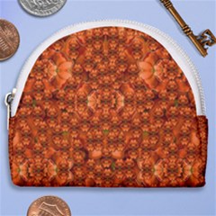 Floral Time In Peace And Love Horseshoe Style Canvas Pouch by pepitasart