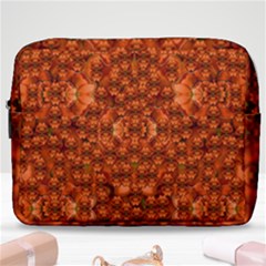 Floral Time In Peace And Love Make Up Pouch (large) by pepitasart