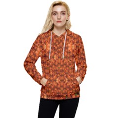 Floral Time In Peace And Love Women s Lightweight Drawstring Hoodie