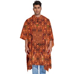 Floral Time In Peace And Love Men s Hooded Rain Ponchos