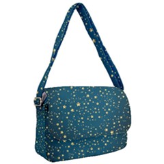 Star Golden Pattern Christmas Design White Gold Courier Bag by Vaneshop