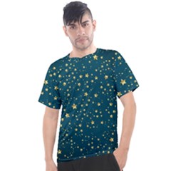 Star Golden Pattern Christmas Design White Gold Men s Sport Top by Vaneshop