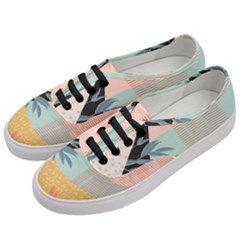 Leaves Pattern Design Colorful Decorative Texture Women s Classic Low Top Sneakers by Vaneshop