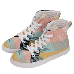 Leaves Pattern Design Colorful Decorative Texture Women s Hi-top Skate Sneakers by Vaneshop