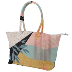 Leaves Pattern Design Colorful Decorative Texture Canvas Shoulder Bag by Vaneshop