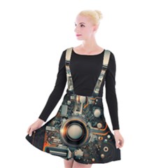 Illustrations Technology Robot Internet Processor Suspender Skater Skirt by Vaneshop