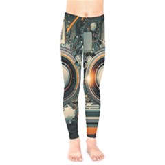 Illustrations Technology Robot Internet Processor Kids  Leggings by Vaneshop