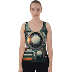 Illustrations Technology Robot Internet Processor Velvet Tank Top by Vaneshop