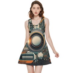 Illustrations Technology Robot Internet Processor Inside Out Reversible Sleeveless Dress by Vaneshop