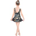 Illustrations Technology Robot Internet Processor Kids  Skater Dress Swimsuit View2