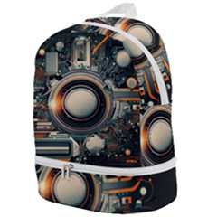 Illustrations Technology Robot Internet Processor Zip Bottom Backpack by Vaneshop