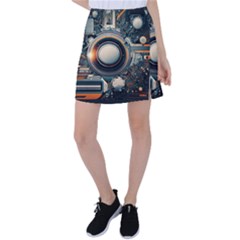 Illustrations Technology Robot Internet Processor Tennis Skirt by Vaneshop