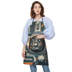 Illustrations Technology Robot Internet Processor Pocket Apron by Vaneshop