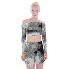 Apple Males Almond Bread Abstract Mathematics Off Shoulder Top With Mini Skirt Set by Vaneshop