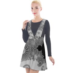 Apple Males Almond Bread Abstract Mathematics Plunge Pinafore Velour Dress