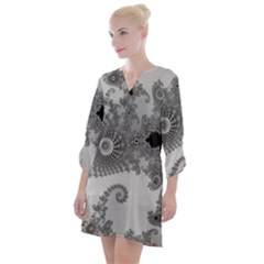 Apple Males Almond Bread Abstract Mathematics Open Neck Shift Dress by Vaneshop