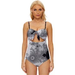 Apple Males Almond Bread Abstract Mathematics Knot Front One-piece Swimsuit by Vaneshop