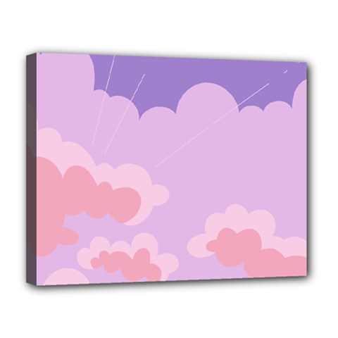 Sky Nature Sunset Clouds Space Fantasy Sunrise Canvas 14  X 11  (stretched) by Vaneshop