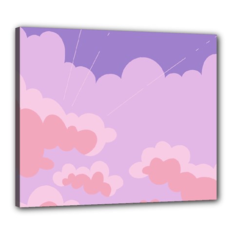 Sky Nature Sunset Clouds Space Fantasy Sunrise Canvas 24  X 20  (stretched) by Vaneshop