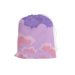 Sky Nature Sunset Clouds Space Fantasy Sunrise Drawstring Pouch (large) by Vaneshop