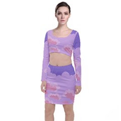 Sky Nature Sunset Clouds Space Fantasy Sunrise Top And Skirt Sets