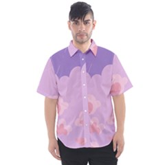 Sky Nature Sunset Clouds Space Fantasy Sunrise Men s Short Sleeve Shirt