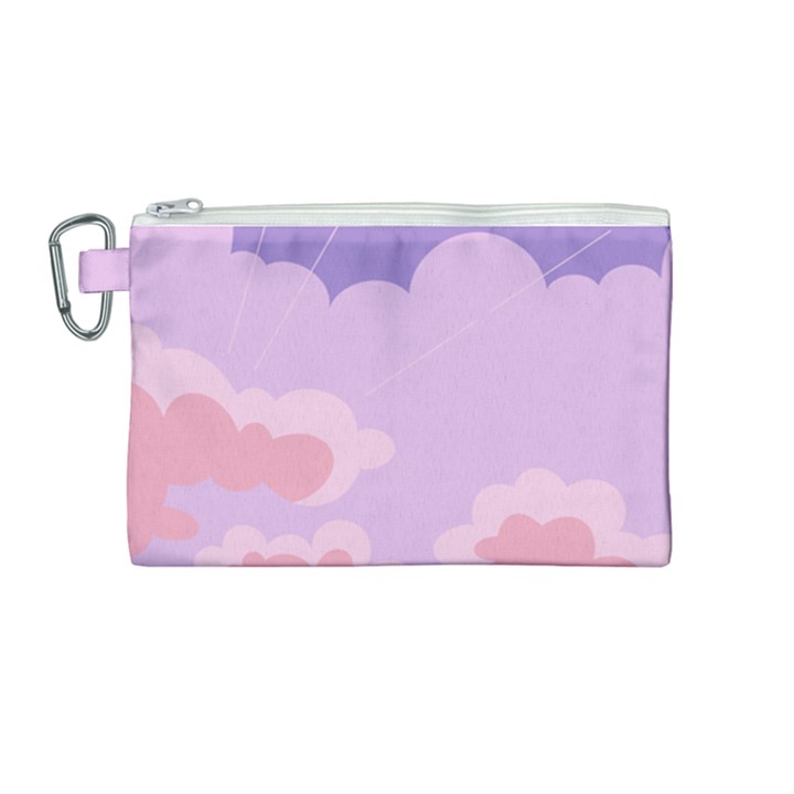 Sky Nature Sunset Clouds Space Fantasy Sunrise Canvas Cosmetic Bag (Medium)