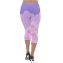 Sky Nature Sunset Clouds Space Fantasy Sunrise Lightweight Velour Capri Leggings  View2