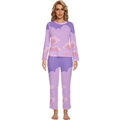 Sky Nature Sunset Clouds Space Fantasy Sunrise Womens  Long Sleeve Lightweight Pajamas Set by Vaneshop