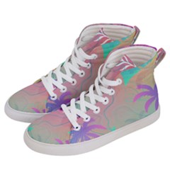 Palm Trees Leaves Plants Tropical Wreath Women s Hi-top Skate Sneakers by Vaneshop