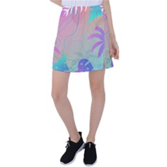 Palm Trees Leaves Plants Tropical Wreath Tennis Skirt by Vaneshop