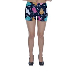 Art Pattern Design Background Print Skinny Shorts by Vaneshop