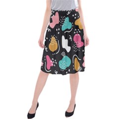 Art Pattern Design Background Print Midi Beach Skirt by Vaneshop