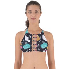 Art Pattern Design Background Print Perfectly Cut Out Bikini Top