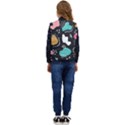 Art Pattern Design Background Print Kid s Button Up Puffer Vest	 View4